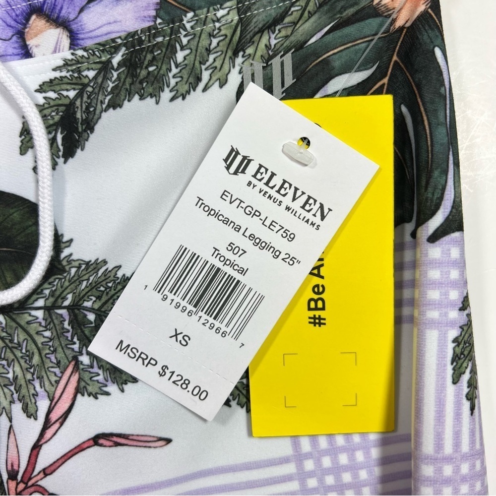 EleVen By Venus Williams | Floral Tennis Sporty Tropicana Leggings | XS - Picture 9 of 11